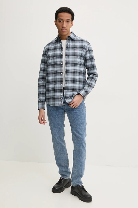 Bavlněné tričko Tommy Jeans DM0DM21106 béžová SS25