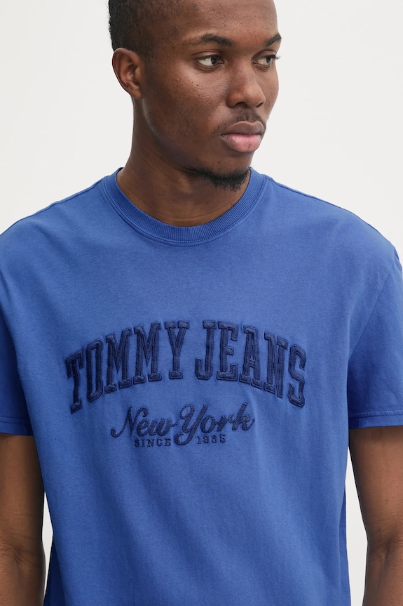 Tommy Jeans tricou din bumbac violet DM0DM20356