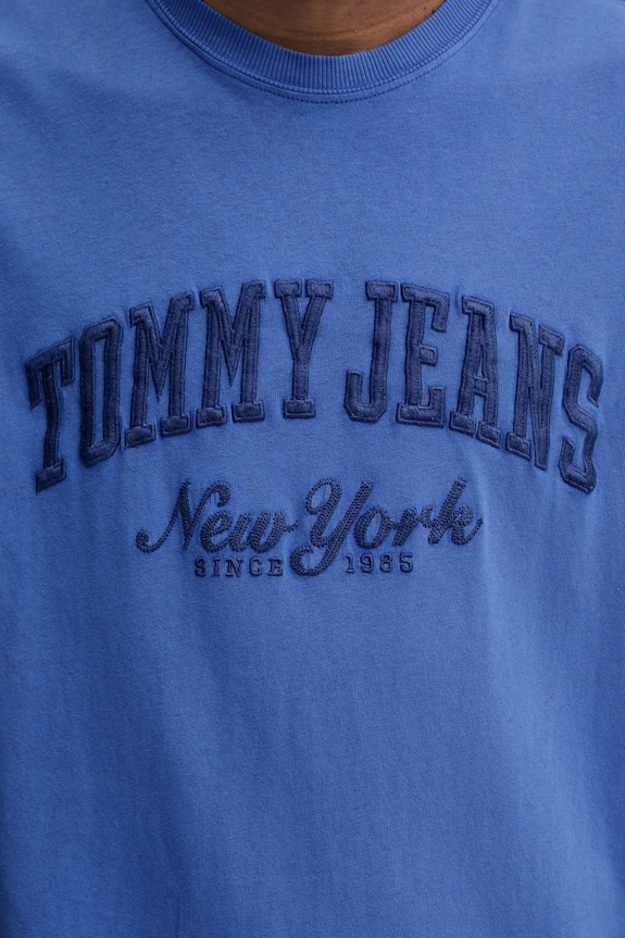 Tommy Jeans tricou din bumbac DM0DM20356 violet