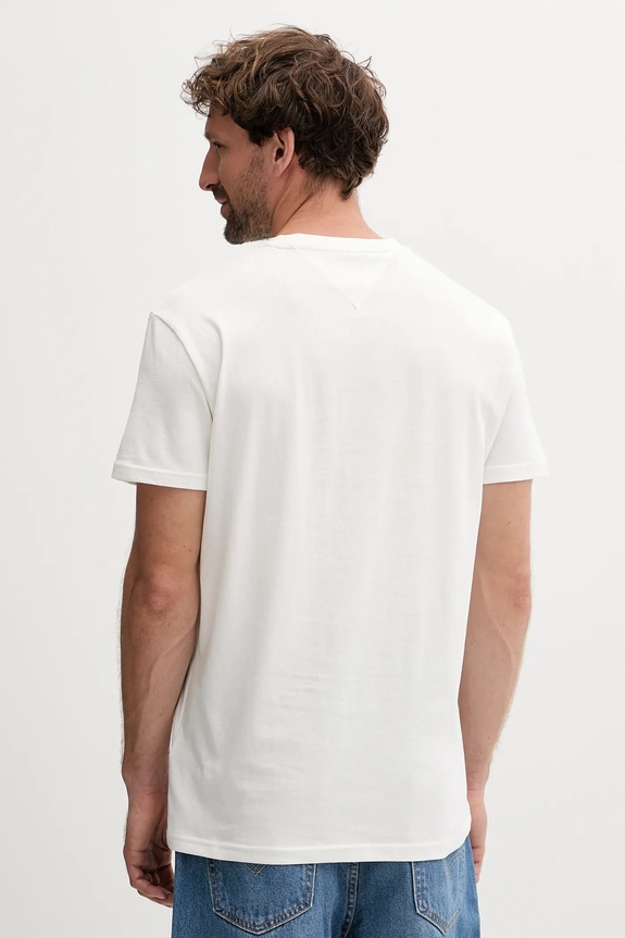 Tommy Jeans tricou bărbați din bumbac DM0DM20744 alb AA00