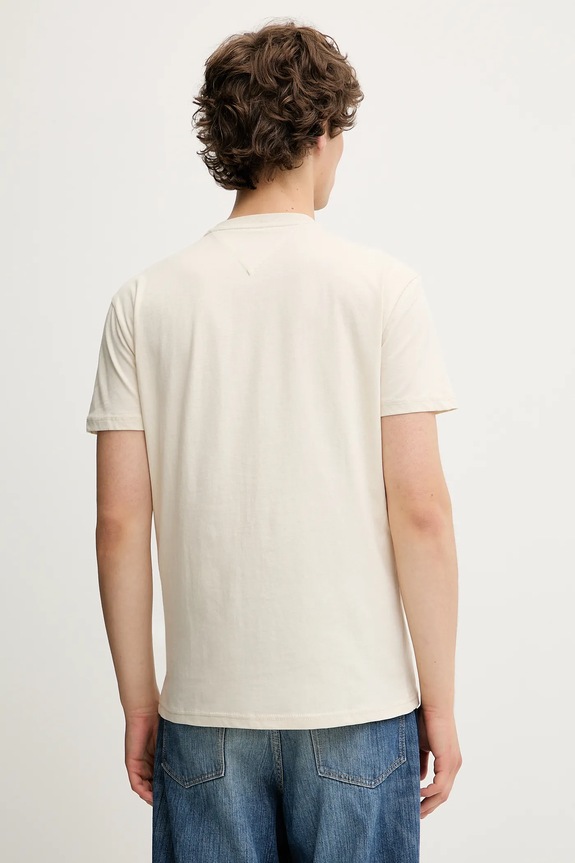 Tommy Jeans majica muška od pamuka DM0DM20744 bež AA00