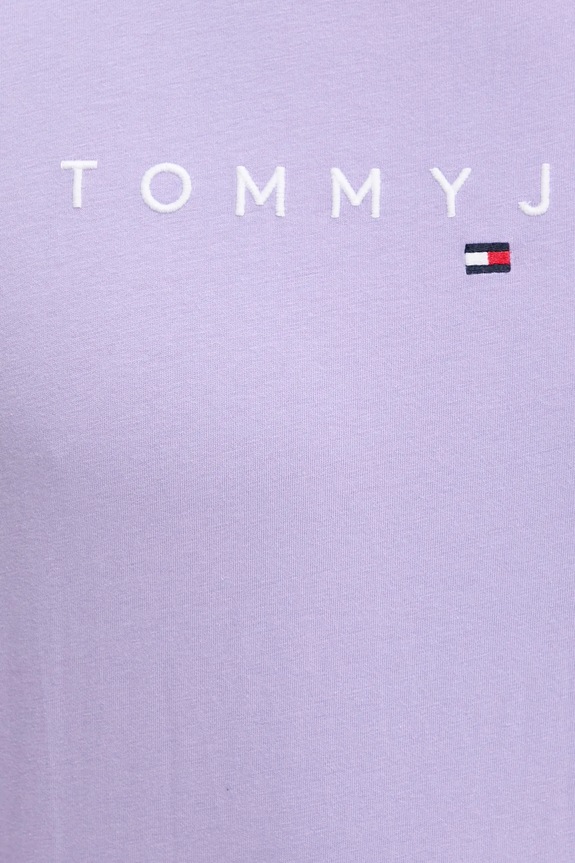 Tommy Jeans t-shirt męski bawełniany fioletowy DM0DM20744