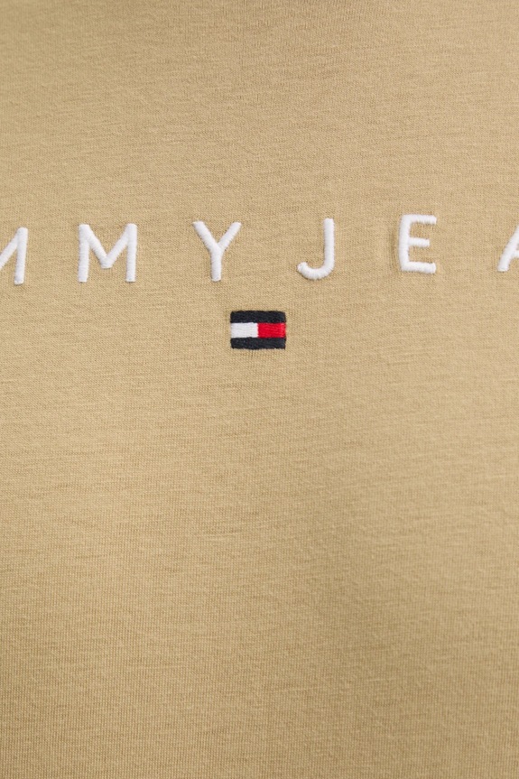 Tommy Jeans t-shirt męski bawełniany DM0DM20744 beżowy