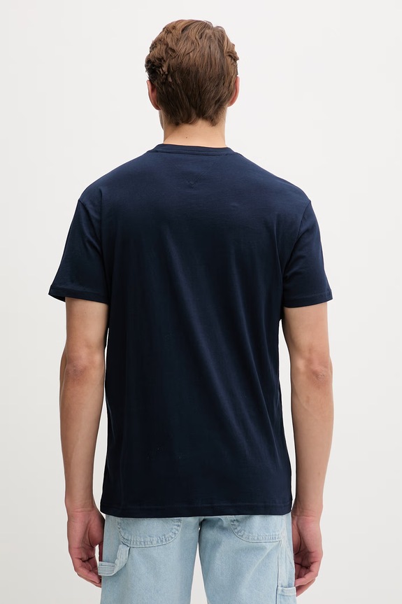Ρούχα Tommy Jeans t-shirt ανδρικό βαμβακερό DM0DM20744 σκούρο μπλε