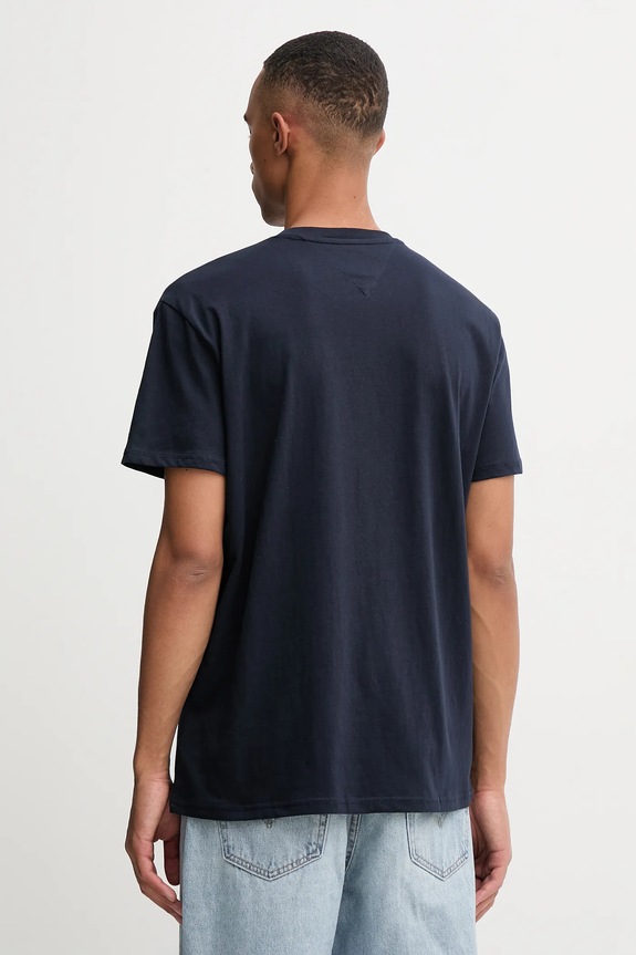 Odzież Tommy Jeans t-shirt męski bawełniany DM0DM20744 granatowy