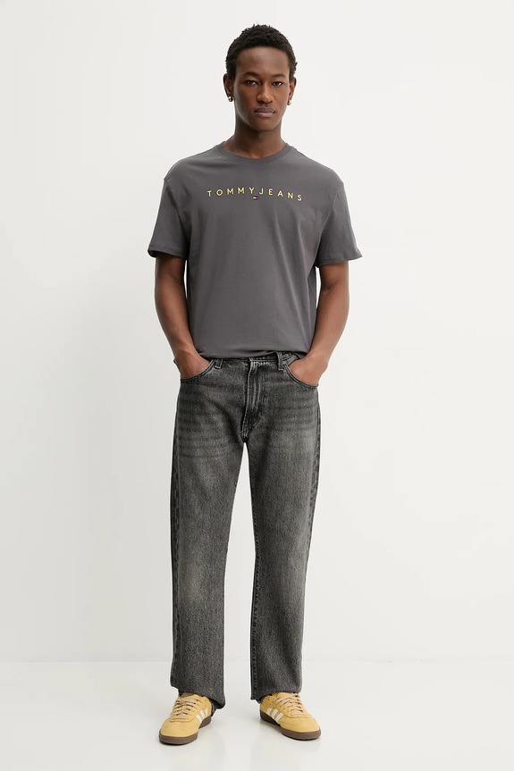 Tommy Jeans T-shirt da uomo in cotone DM0DM20744 grigio AA00