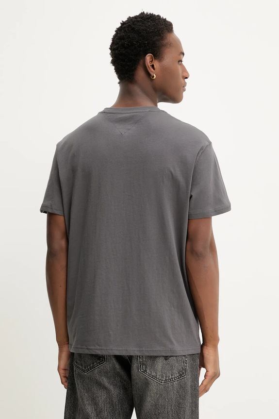 Abbigliamento Tommy Jeans T-shirt da uomo in cotone DM0DM20744 grigio