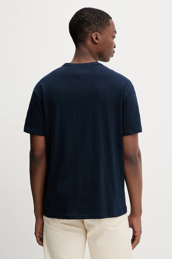 Oblečenie Bavlnené tričko Tommy Jeans DM0DM21110 tmavomodrá