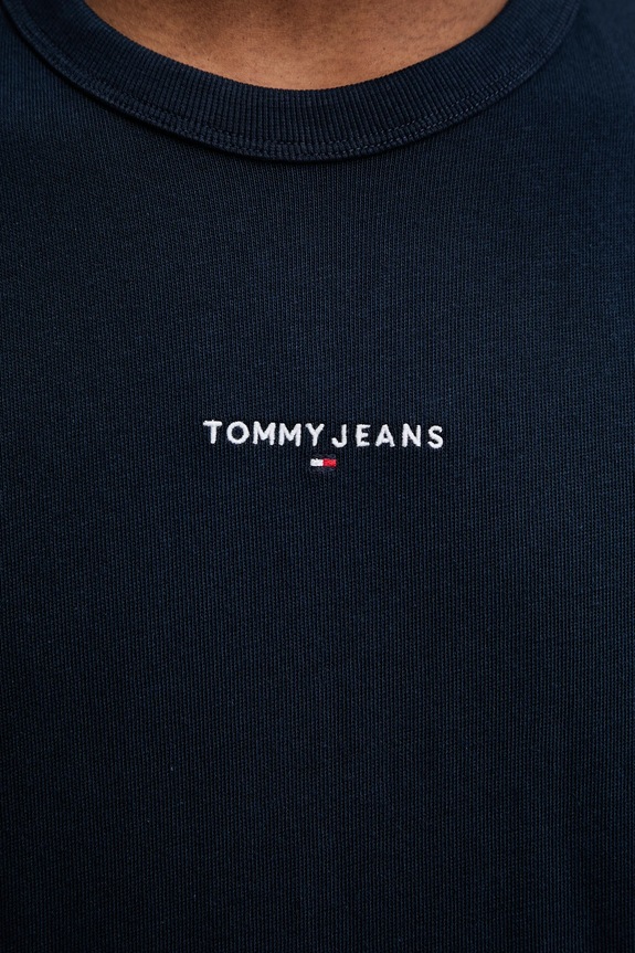 Bavlnené tričko Tommy Jeans DM0DM21110 tmavomodrá