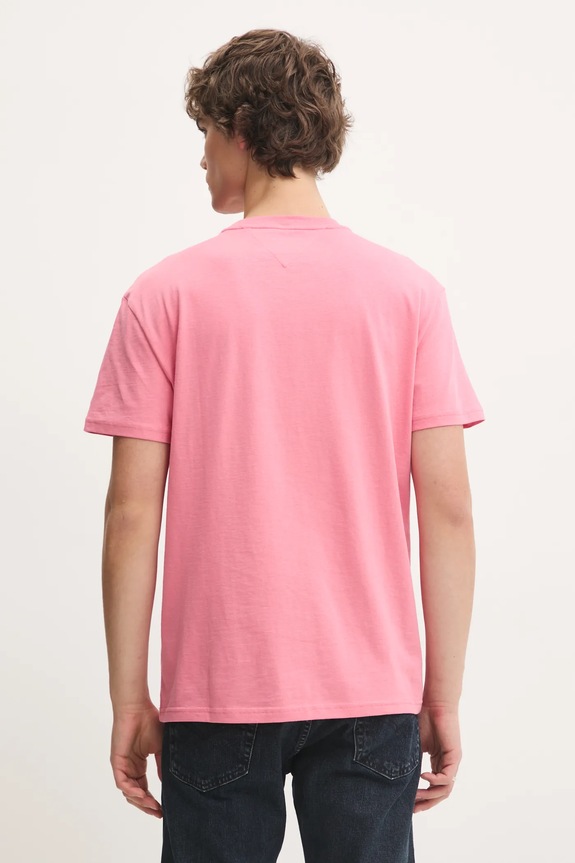 Îmbrăcăminte Tommy Jeans tricou din bumbac DM0DM21140 roz