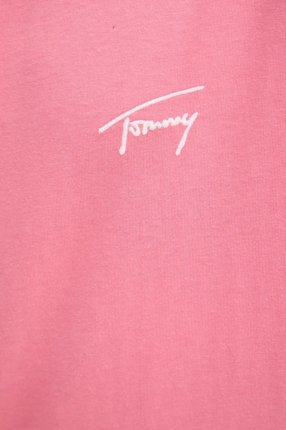 Tommy Jeans tricou din bumbac DM0DM21140 roz