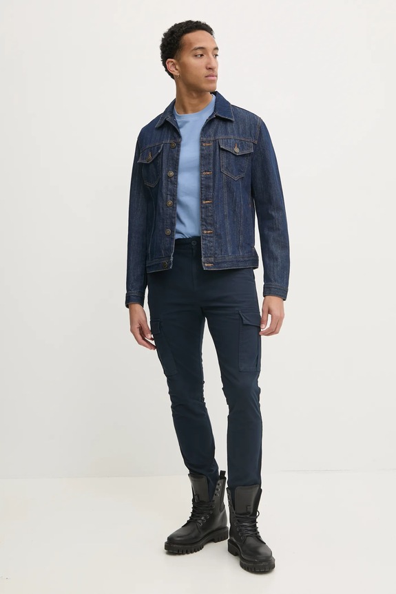 Bavlnené tričko Tommy Jeans DM0DM21140 modrá SS25