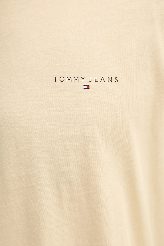 Βαμβακερό μπλουζάκι Tommy Jeans κίτρινο DM0DM21188