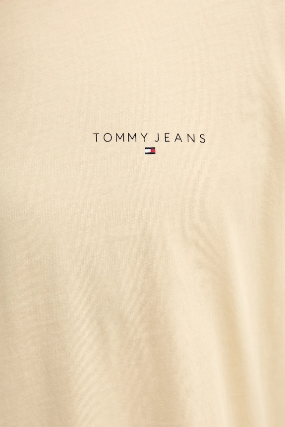 Βαμβακερό μπλουζάκι Tommy Jeans κίτρινο DM0DM21188
