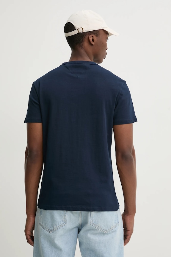 Ruházat Tommy Jeans férfi pamut t-shirt DM0DM20322 sötétkék