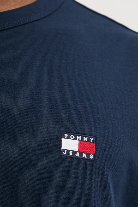 Tommy Jeans férfi pamut t-shirt DM0DM20322 sötétkék