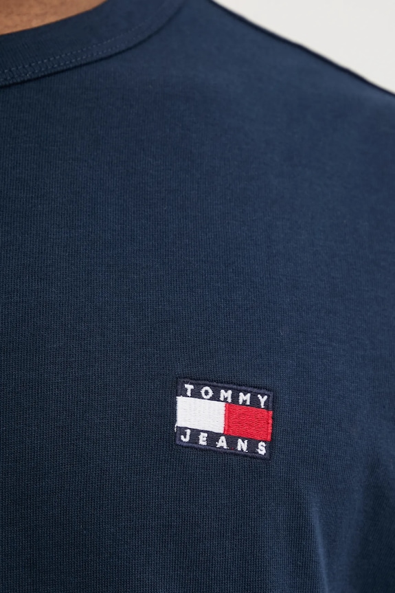 Tommy Jeans férfi pamut t-shirt DM0DM20322 sötétkék