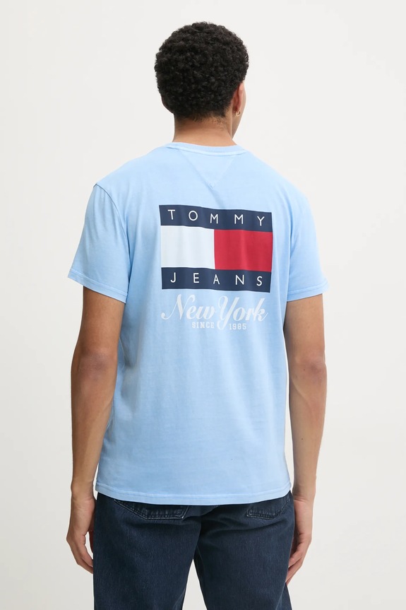 Oblečenie Tričko Tommy Jeans DM0DM20346 modrá