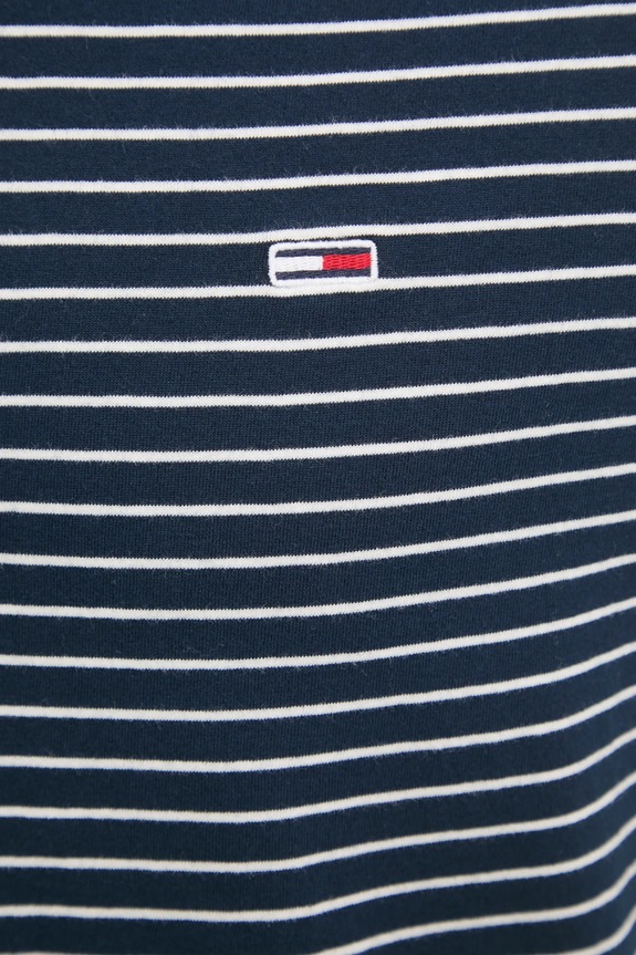 Bavlněné tričko Tommy Jeans DM0DM20377 námořnická modř