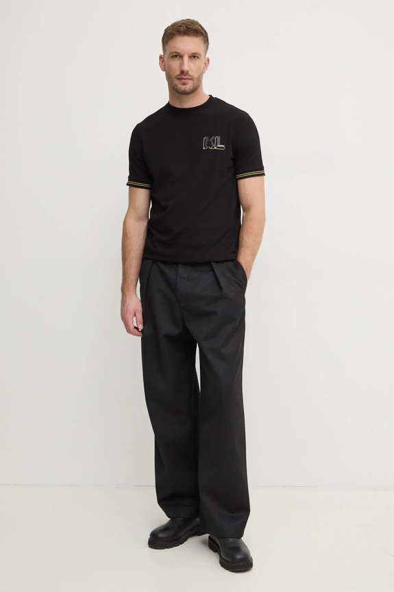 Tričko Karl Lagerfeld 755463.551235 černá SS25
