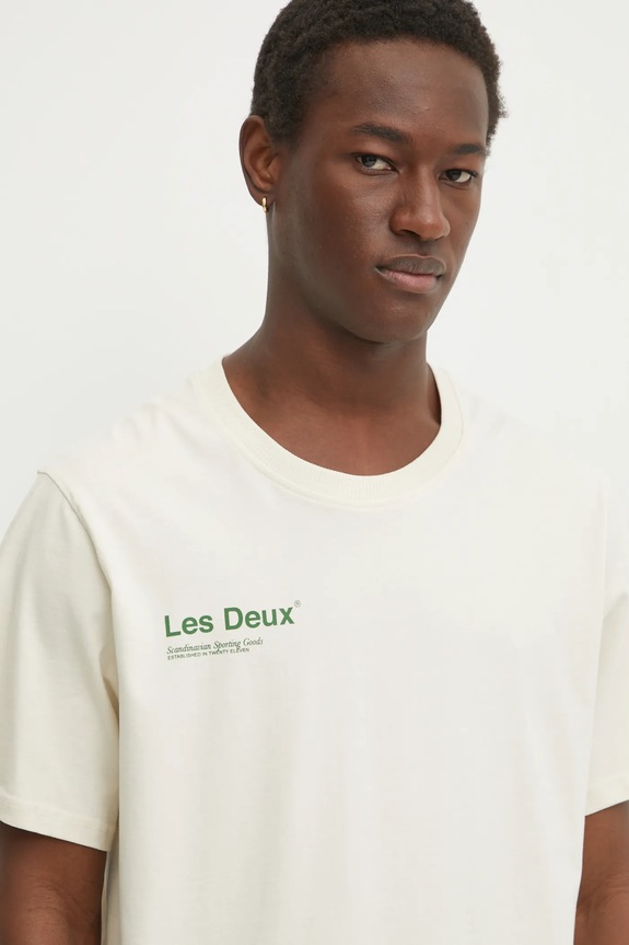 Les Deux t-shirt in cotone beige LDM101205