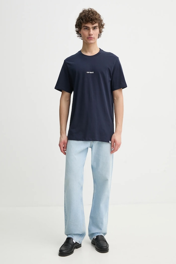 Pamučna majica Les Deux LDM101184 mornarsko plava SS25