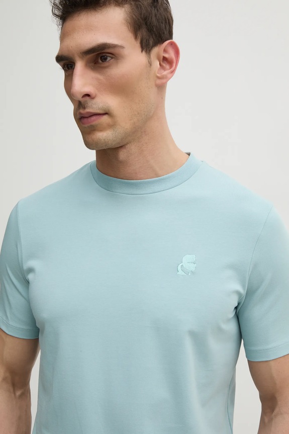 Karl Lagerfeld t-shirt 551221.755750 turkusowy SS25