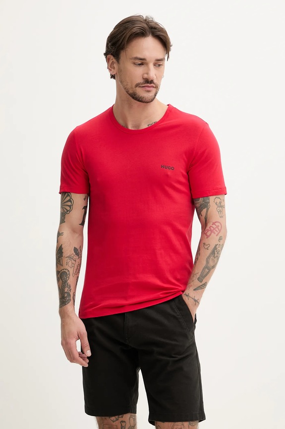 HUGO футболка чоловіча бавовняна T-SHIRT RN TRIPLET P 3 шт. 50532811 білий SS26