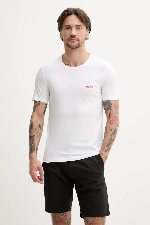 Одяг HUGO футболка чоловіча бавовняна T-SHIRT RN TRIPLET P 3 шт. 50532811 білий