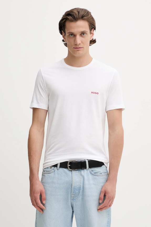 HUGO футболка чоловіча бавовняна T-SHIRT RN TRIPLET P 3 шт. білий 50532811