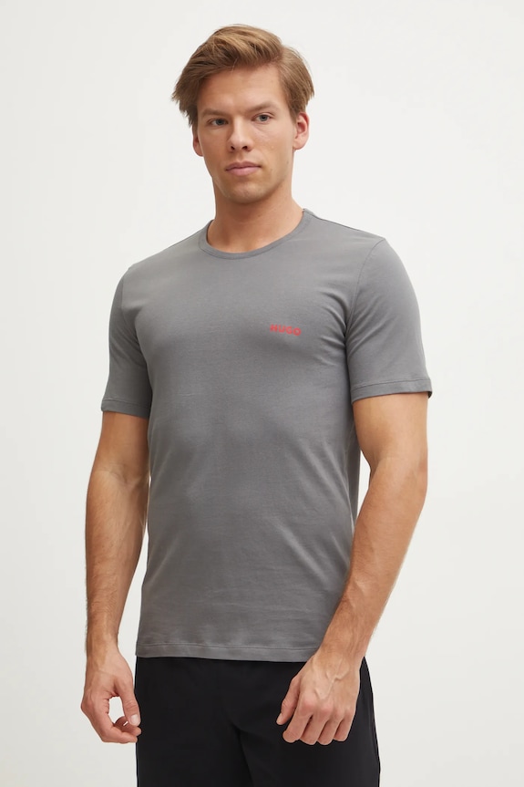 HUGO t-shirt ανδρικό βαμβακερό T-SHIRT RN TRIPLET P 3-pack 50532811 λευκό SS26