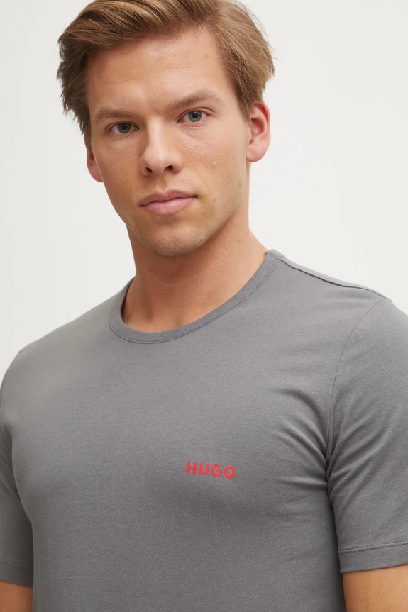 HUGO t-shirt ανδρικό βαμβακερό T-SHIRT RN TRIPLET P 3-pack 50532811