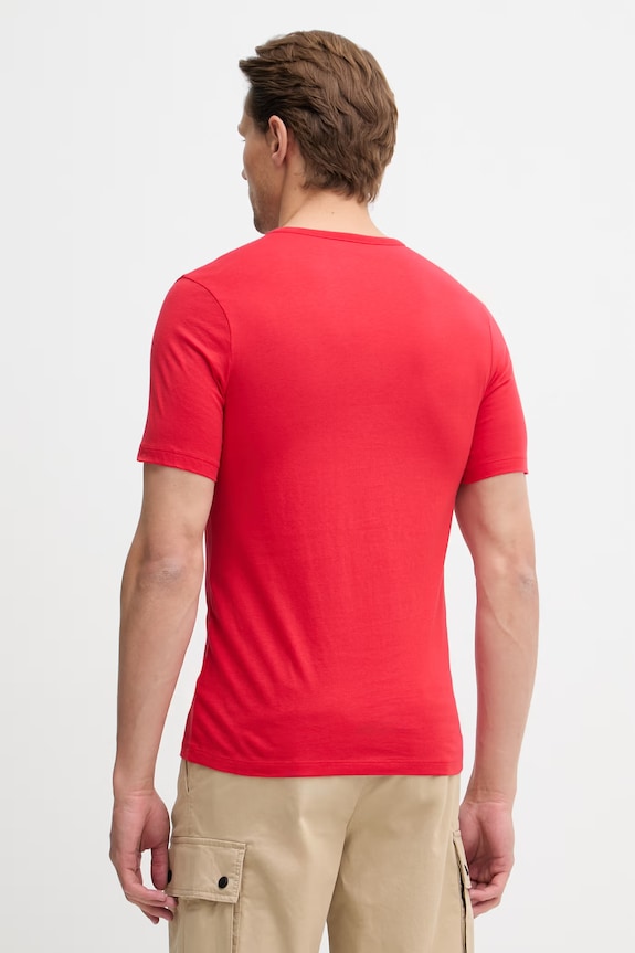 HUGO t-shirt ανδρικό βαμβακερό T-SHIRT RN TRIPLET P 3-pack 50532811 κόκκινο