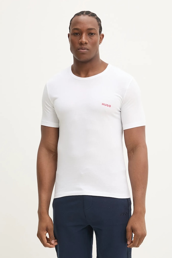 Abbigliamento HUGO t-shirt da uomo in cotone T-SHIRT RN TRIPLET P pacco da 3 50532811 blu navy