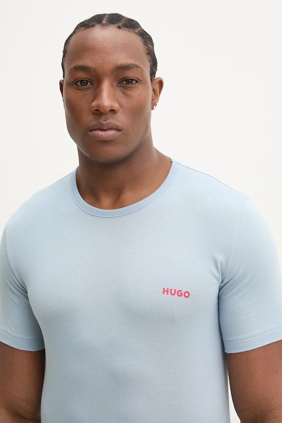 HUGO t-shirt da uomo in cotone T-SHIRT RN TRIPLET P pacco da 3 50532811