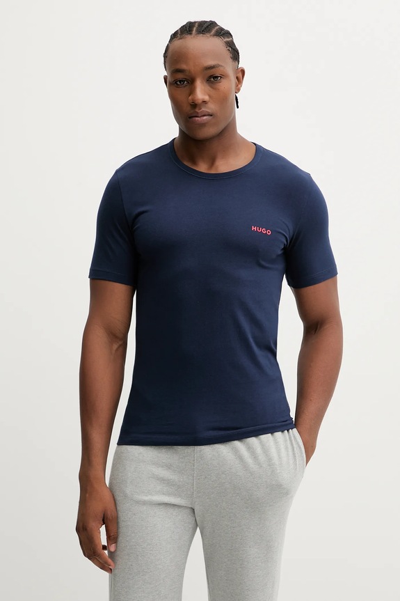 HUGO футболка чоловіча бавовняна T-SHIRT RN TRIPLET P 3 шт. 50532811 чорний SS26