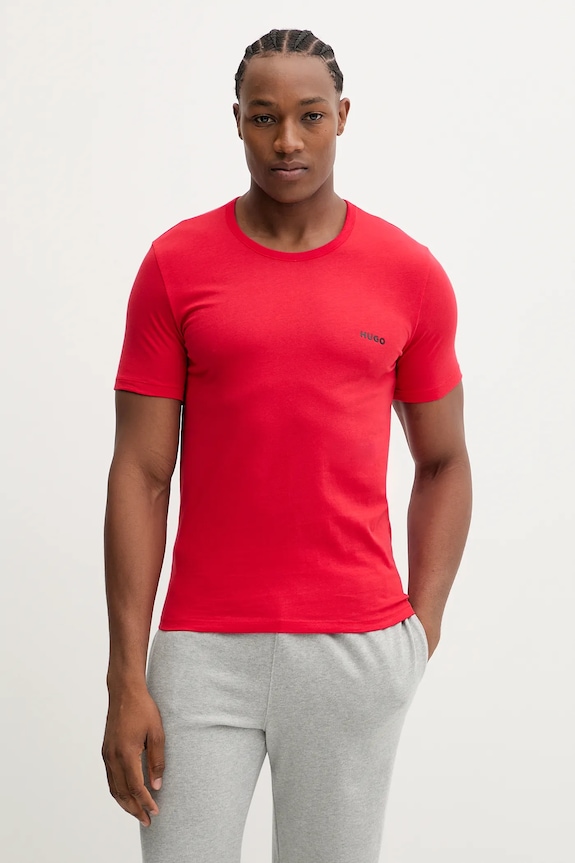 Одяг HUGO футболка чоловіча бавовняна T-SHIRT RN TRIPLET P 3 шт. 50532811 чорний