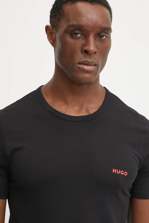 HUGO T-shirt męski bawełniany T-SHIRT RN TRIPLET P 3-pack 50532811