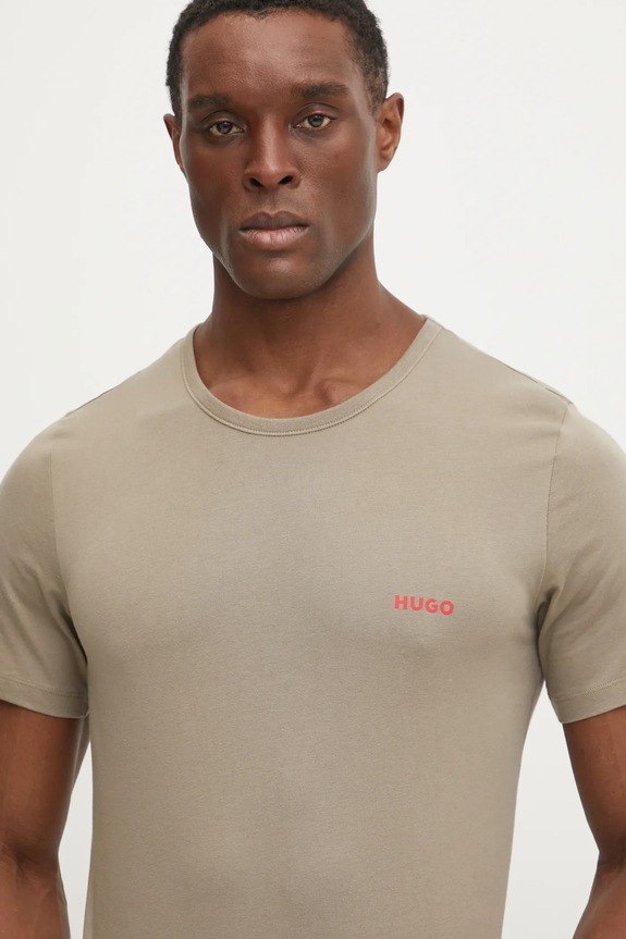 HUGO T-shirt męski bawełniany T-SHIRT RN TRIPLET P 3-pack 50532811