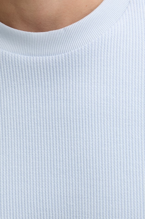HUGO Blue úpletové tričko pánske s bavlnou Nuwaffle 50534434 modrá