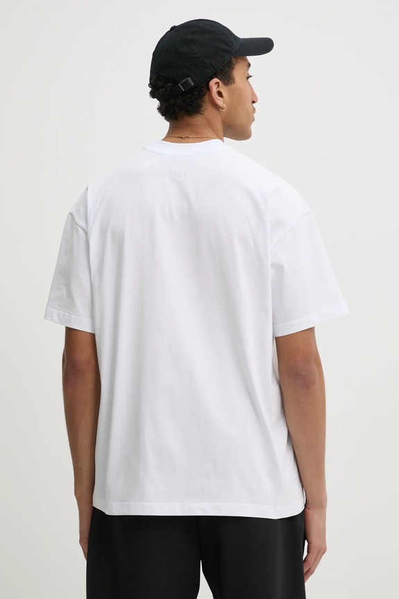 Ρούχα Βαμβακερό μπλουζάκι MSGM 3840MM108.257002 λευκό