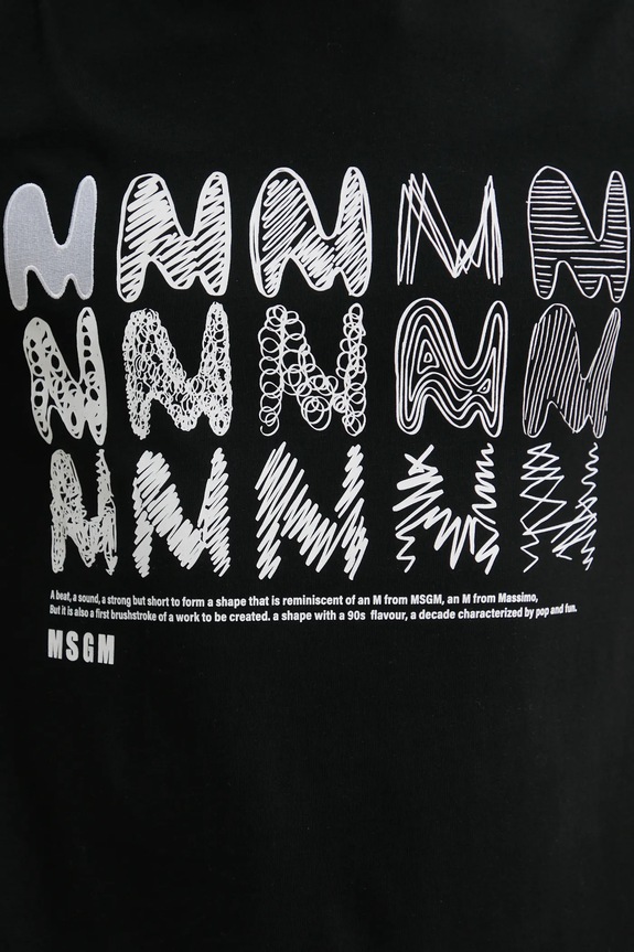 MSGM tricou din bumbac 3840MM110.257097 negru