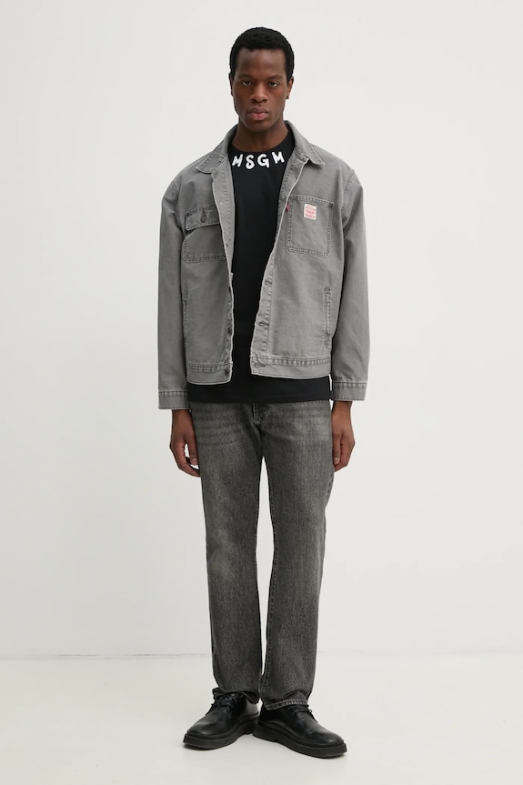 MSGM t-shirt bawełniany 3840MM102.257002 czarny SS25