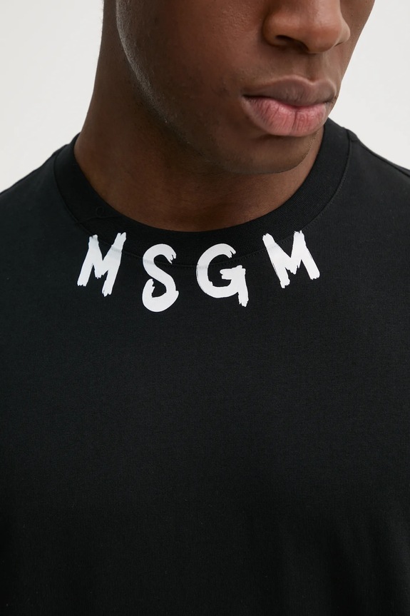 MSGM t-shirt bawełniany 3840MM102.257002 czarny