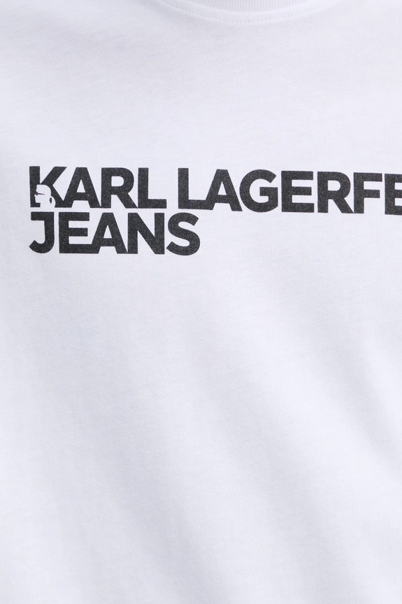 Karl Lagerfeld Jeans t-shirt męski bawełniany A1M17002 biały