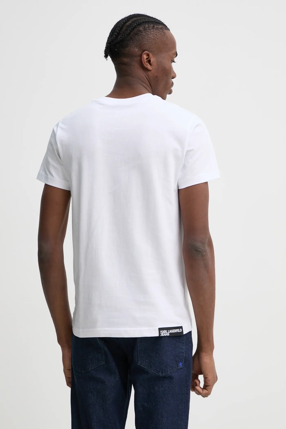 Ruházat Karl Lagerfeld Jeans t-shirt férfi pamut A1M17003 fehér
