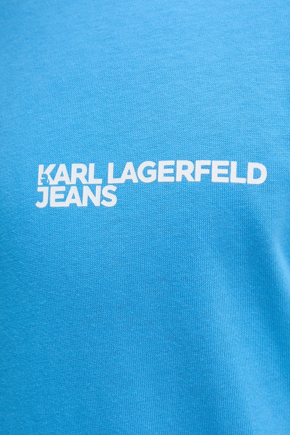 Karl Lagerfeld Jeans t-shirt da uomo in cotone A1M17003 blu