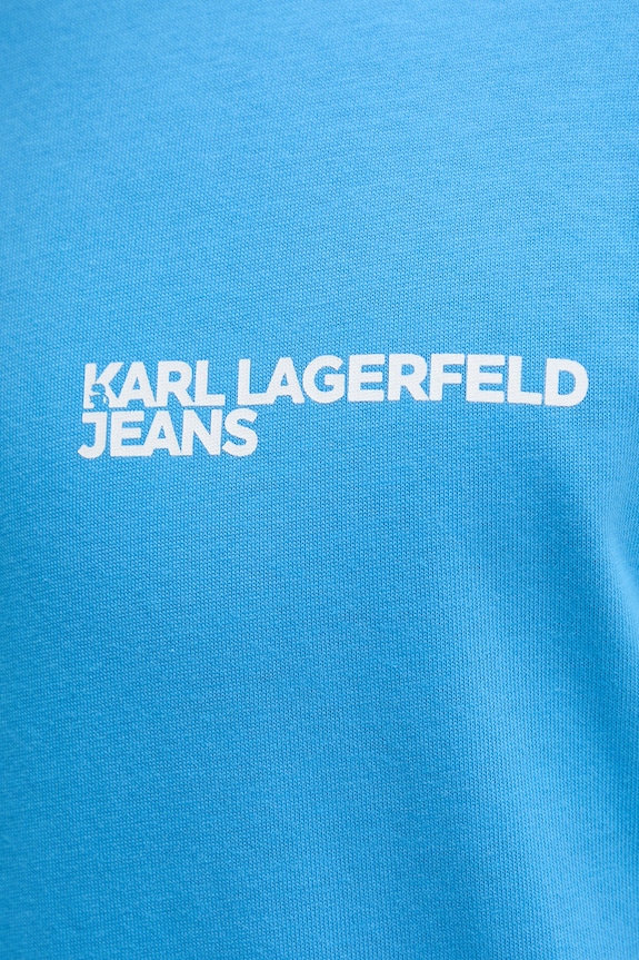 Karl Lagerfeld Jeans t-shirt da uomo in cotone A1M17003 blu