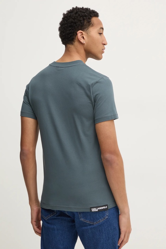 Ruházat Karl Lagerfeld Jeans T-shirt férfi pamut A1M17003 szürke
