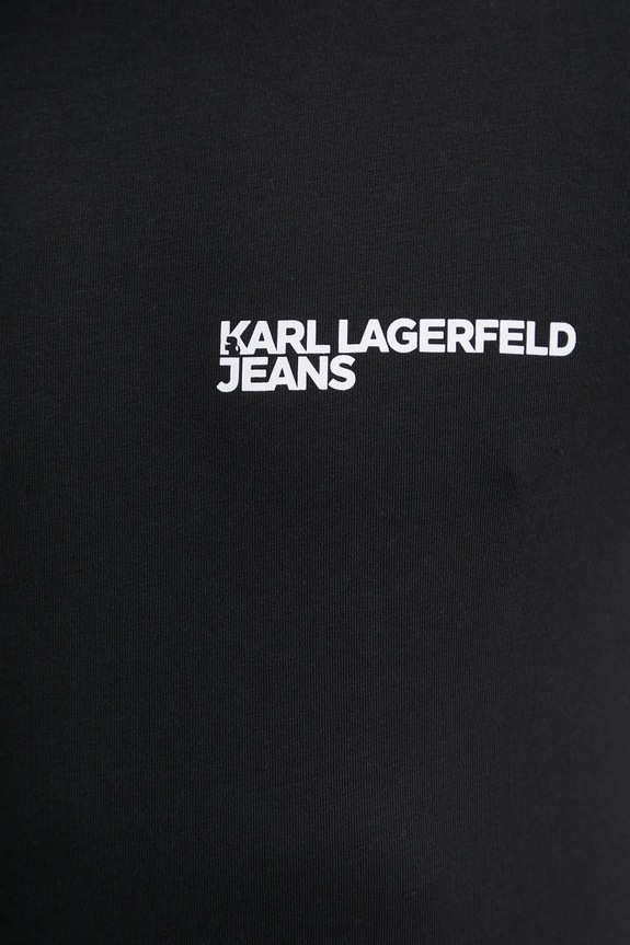 Karl Lagerfeld Jeans t-shirt ανδρικό βαμβακερό A1M17003 μαύρο